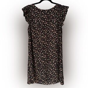 NWOT Floral Print Black Dress